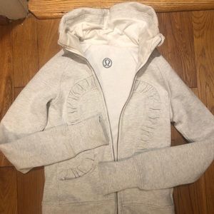 Lululemon zip-up sweatshirt, metallic gray - As-is